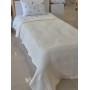 ETEHOMETEX HAVUZLU PİKE TAKIMI %100 PAMUK TEK KİŞİLİK KREM 8696474232109